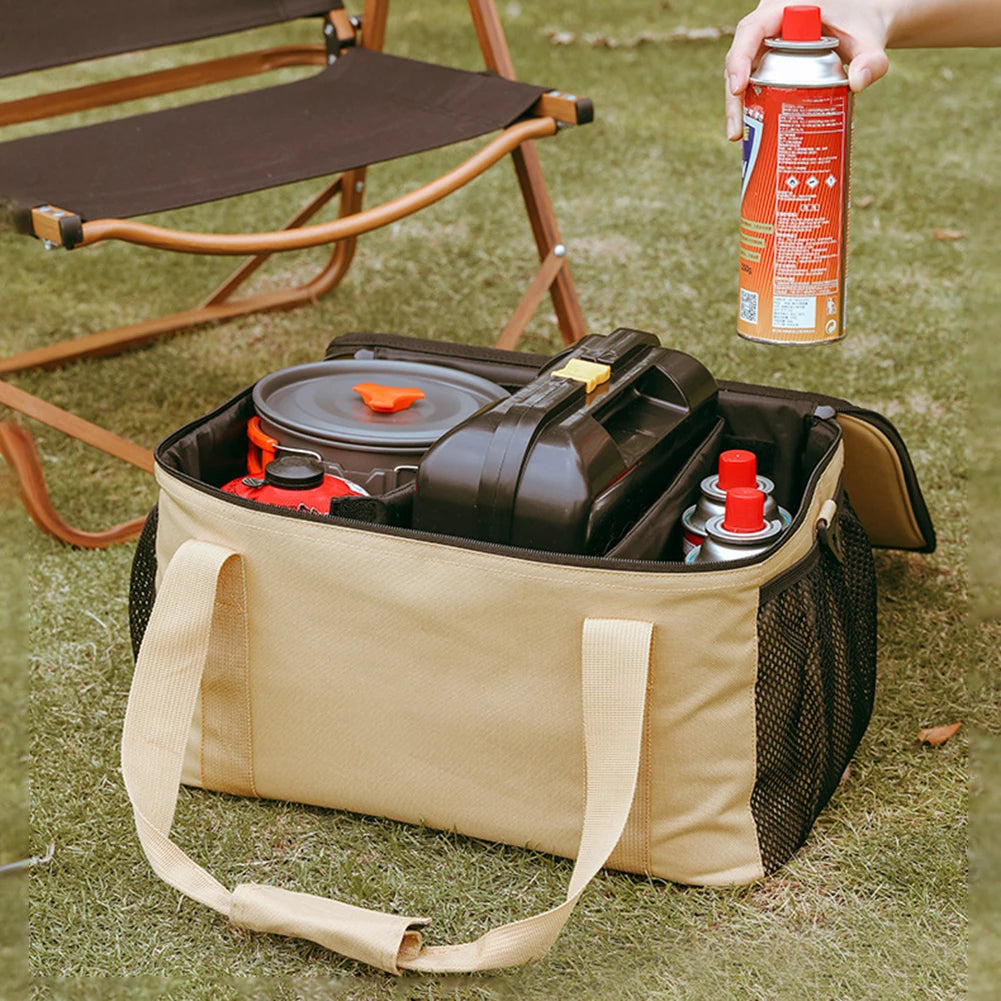 Large Capacity Water-Resistant Camping Gas Tank Storage Bag – Durable Oxford Cloth with Removable Partition and Inner Zipper Pocket-4