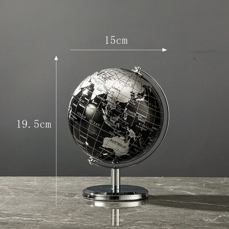 Rotating Desk Globe with Metal Base – Educational World Globe for Classroom and Home Learning, 12-Inch Diameter-2