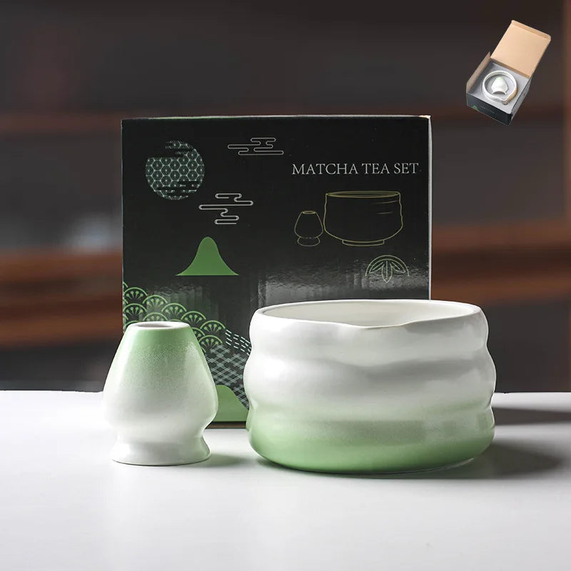 Variant image for Ceramic Matcha Bowl with Spout – Traditional Japanese Matcha Tea Bowl Set for Ceremonies, Includes Whisk Holder-22
