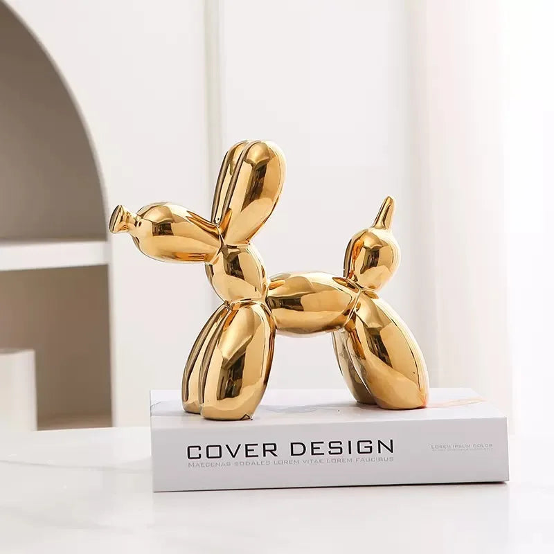Variant image for 21cm Ceramic Balloon Dog Sculpture – Unique Abstract Home Office Decoration and Gift-1