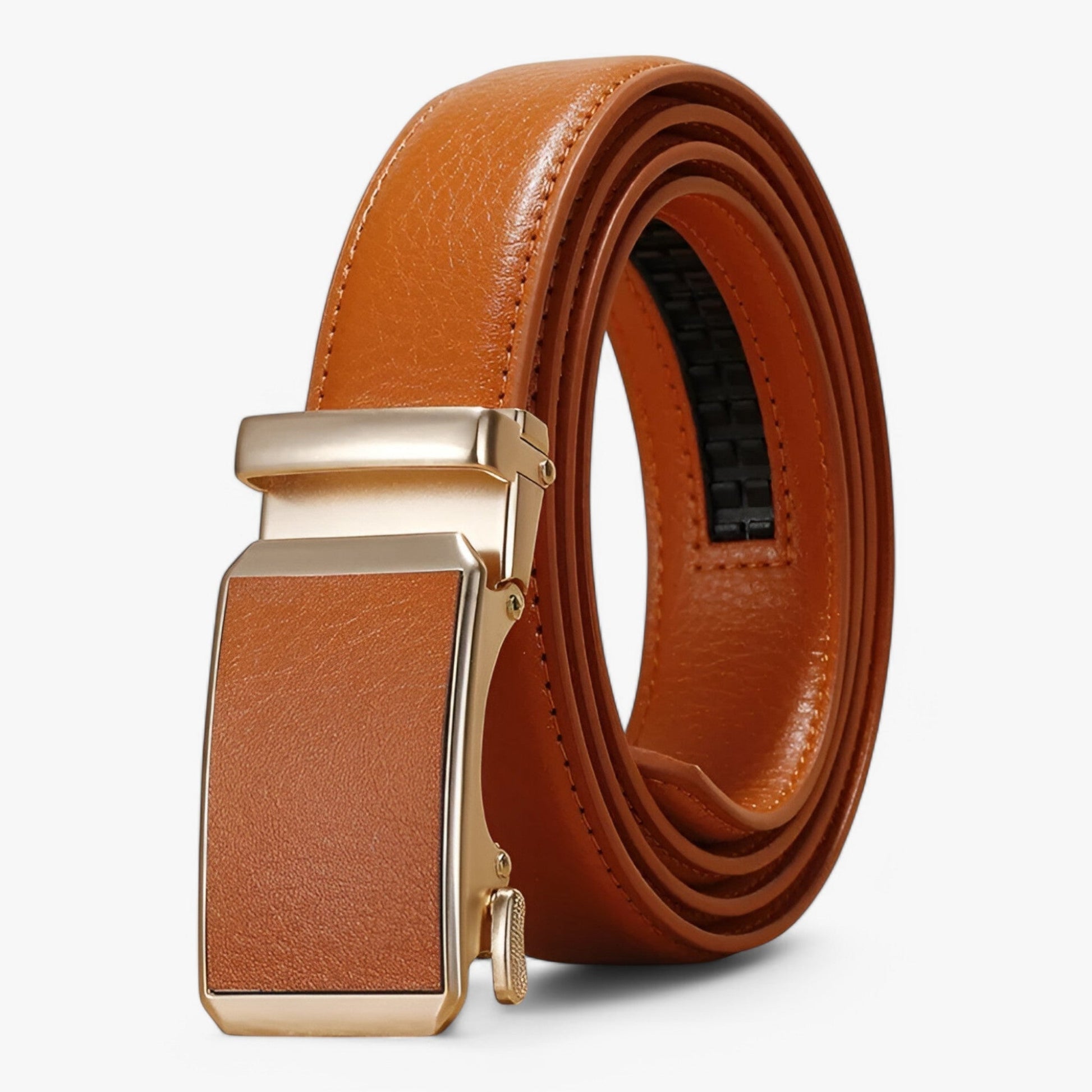 Adjustable Black Automatic Belt with Golden Loop – Eco-Friendly Fashion Accessory for Men and Women-4