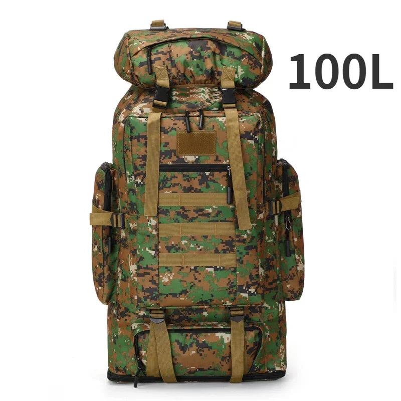 Variant image for Large Tactical Travel Backpack, Expandable 80L-100L, Waterproof Hiking and Camping Bag with High-Strength Buckles and Heavy-Duty Zippers-9