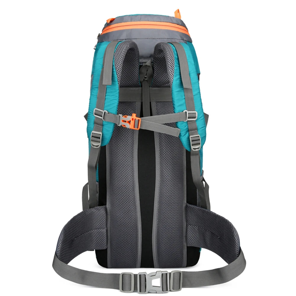 65L Water-Resistant Hiking Backpack with Rain Cover – Durable Camping Gear for Outdoor Adventures and Hiking Trips-3