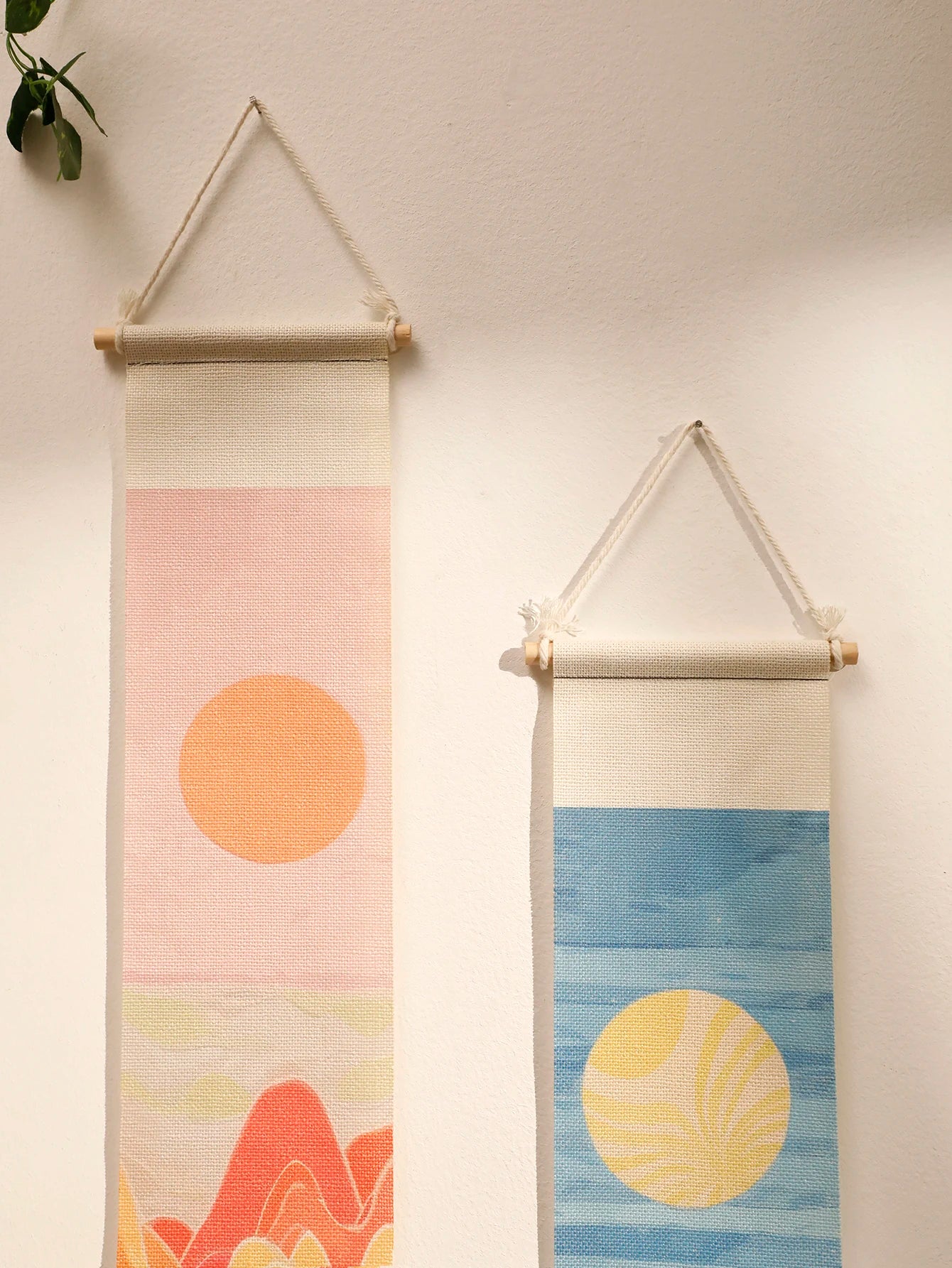 Handmade Macrame Wall Tapestry – Boho Sunset and Sunrise Wall Art Decor for Living Room-3