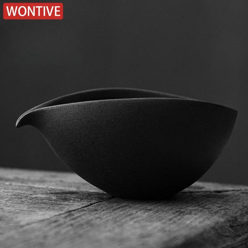 Japanese Handmade Coarse Pottery Matcha Bowl – 200ml Capacity for Traditional Tea Ceremony-5