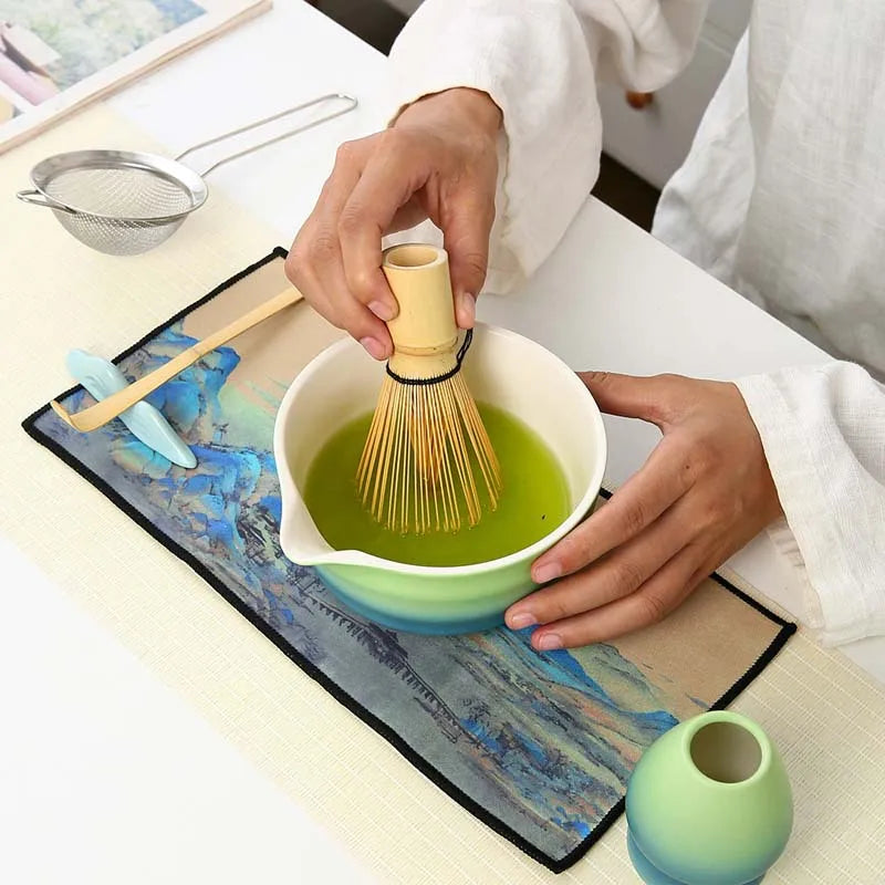 Traditional Matcha Gift Set with Bamboo Whisk, Ceramic Bowl, and Tea Scoop – Matcha Bowl and Whisk for Authentic Tea Experience-4