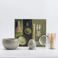 Rustic Hand Glazed 5-Piece Ceramic Matcha Set with Bamboo Whisk and Tea Tools-4