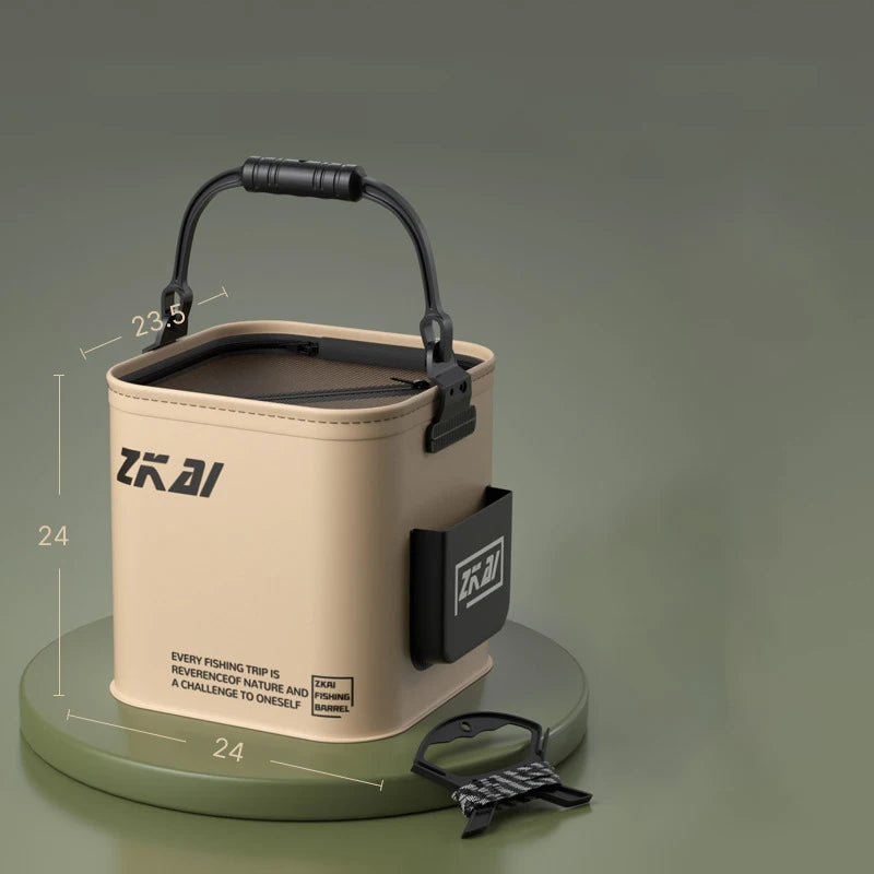 Variant image for Foldable Fishing Bucket 8L/13L - Durable Minnow and Bait Bucket for Camping, Gardening, and Outdoor Use-1