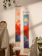 Handmade Macrame Wall Tapestry – Boho Sunset and Sunrise Wall Art Decor for Living Room-1