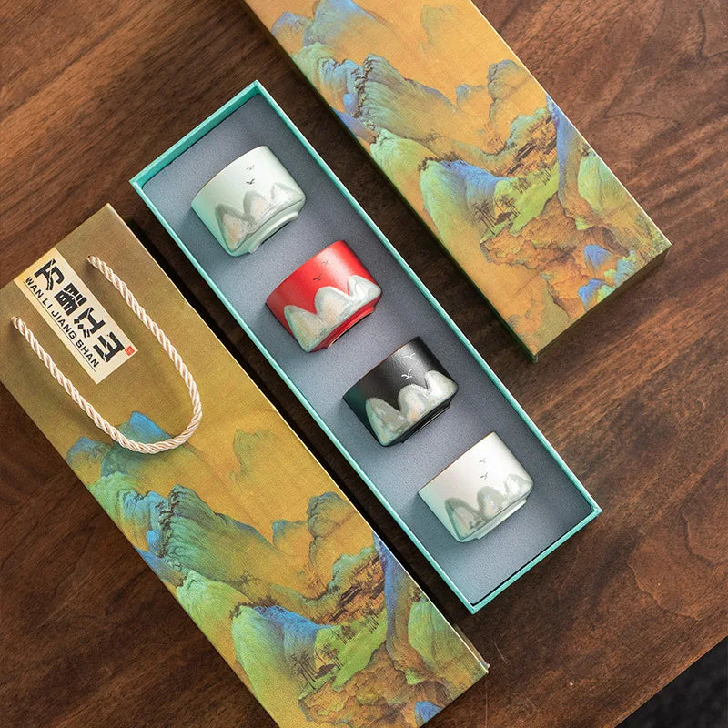 Hand-Painted Chinese Tea Set with Gift Box – Traditional Ceramic Teaware for Tea Lovers-1