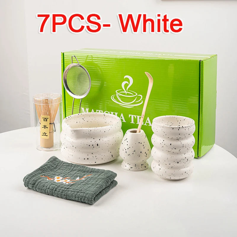 Variant image for 7-Piece Matcha Set with Bamboo Whisk, Scoop, and Ceramic Accessories - Perfect Matcha Tea Making Kit-5