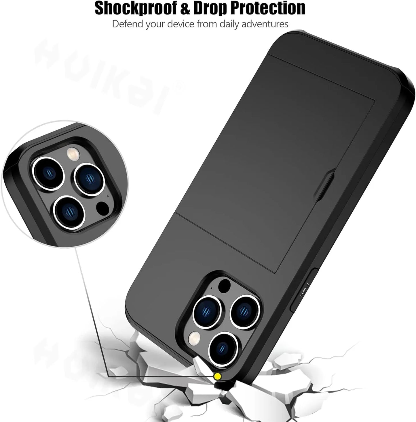 Slim iPhone 11 Case with Integrated Card Holder – Durable Protection and Stylish Design for iPhone 11 and Newer Models-3