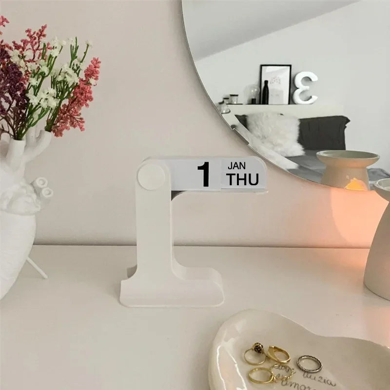 Modern Desktop Calendar 2024-2025 – Stylish Flipping Desk Calendar for Home and Office Decor-4