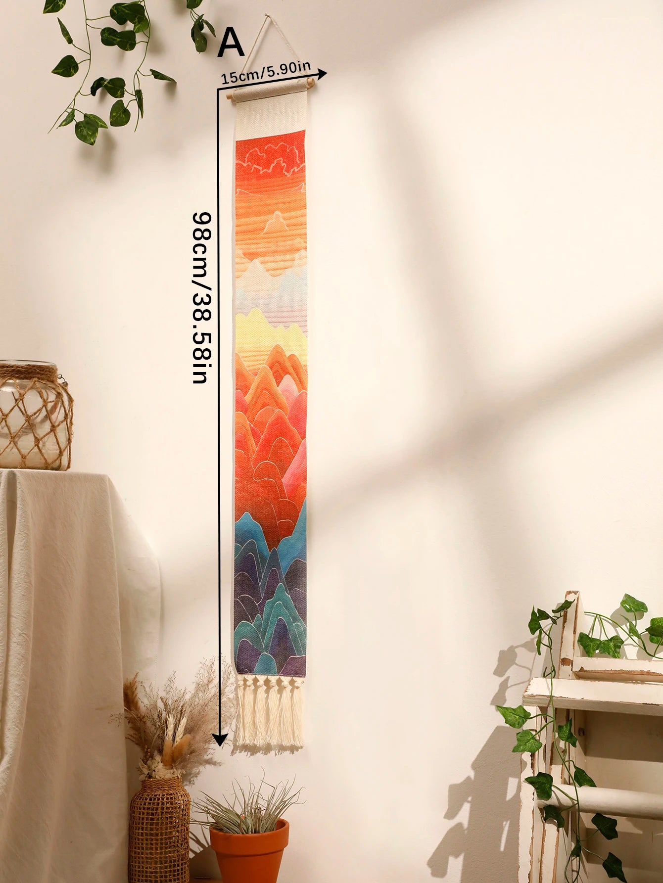 Variant image for Handmade Macrame Wall Tapestry – Boho Sunset and Sunrise Wall Art Decor for Living Room-7