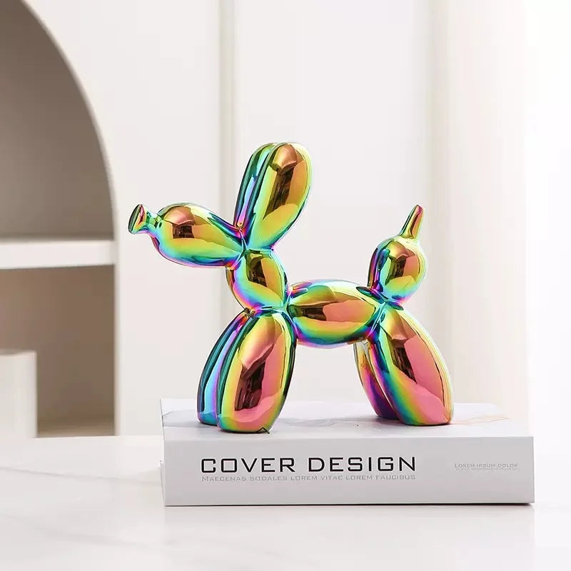 Variant image for 21cm Ceramic Balloon Dog Sculpture – Unique Abstract Home Office Decoration and Gift-9