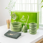 7-Piece Matcha Set with Bamboo Whisk, Scoop, and Ceramic Accessories - Perfect Matcha Tea Making Kit
