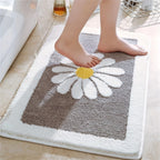 Soft Thick Daisy Flowers Bath Mat Set – Non-Slip Bathroom Rugs for Comfort and Safety-2