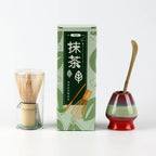 Japanese Bamboo Matcha Whisk Set with 100-Prong Chasen and Scoop – Traditional Tea Whisking Tools-1