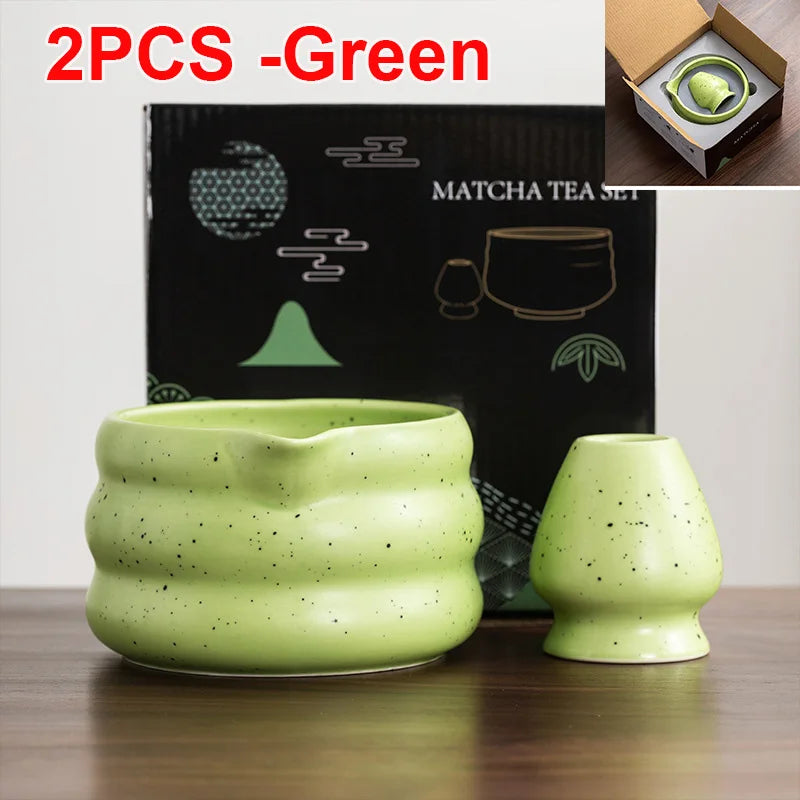 Variant image for Ceramic Matcha Bowl with Spout – Traditional Japanese Matcha Tea Bowl Set for Ceremonies, Includes Whisk Holder-6