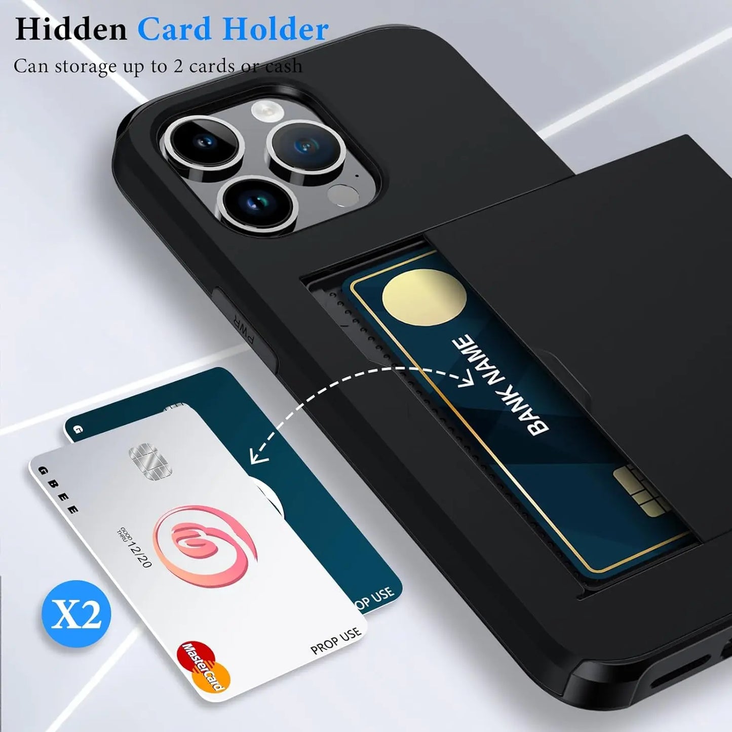 Slim iPhone 11 Case with Integrated Card Holder – Durable Protection and Stylish Design for iPhone 11 and Newer Models-4