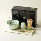 Bamboo and Ceramic Matcha Set – Traditional Japanese Tea Ceremony Kit with Whisk, Bowl & Accessories
