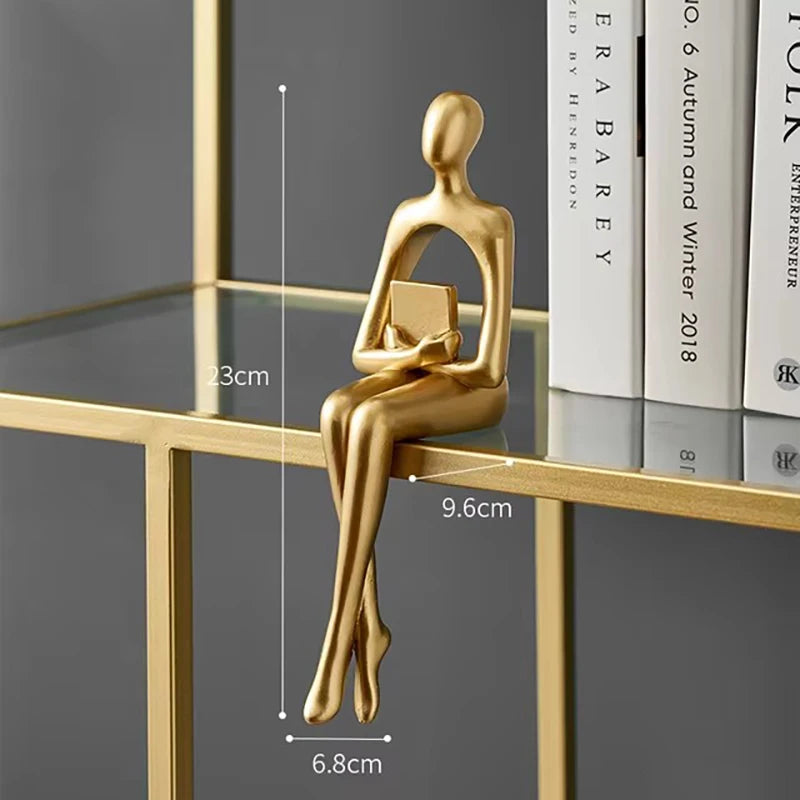 Variant image for Abstract Resin Body Art Ornament with Golden Accents – Elegant Decor for Home and Office-4