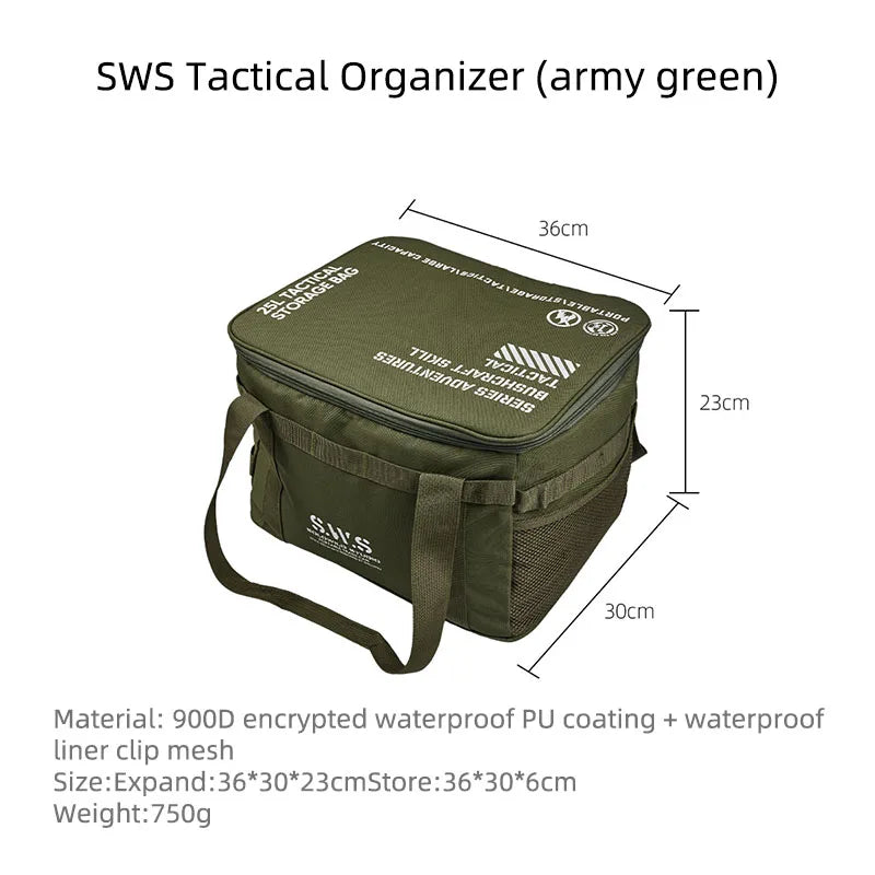 Variant image for 25L Waterproof Insulated Camping Tote with Divided Design – Foldable Outdoor Organizer for Gear and Essentials-2