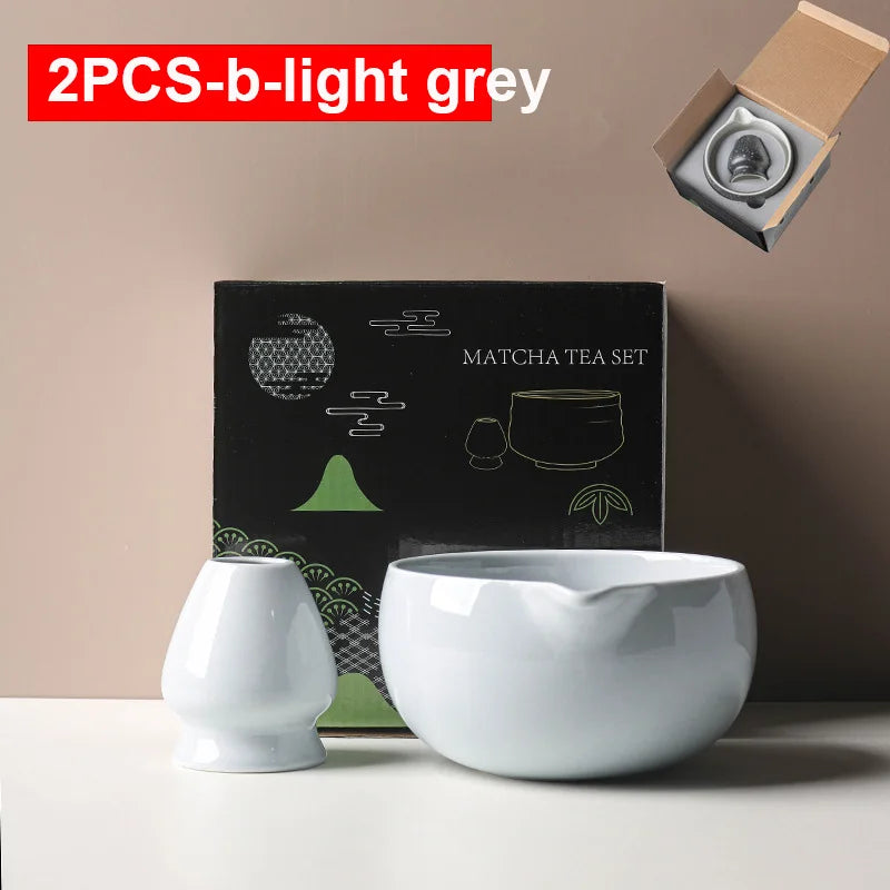 Variant image for Ceramic Matcha Bowl with Spout – Traditional Japanese Matcha Tea Bowl Set for Ceremonies, Includes Whisk Holder-3