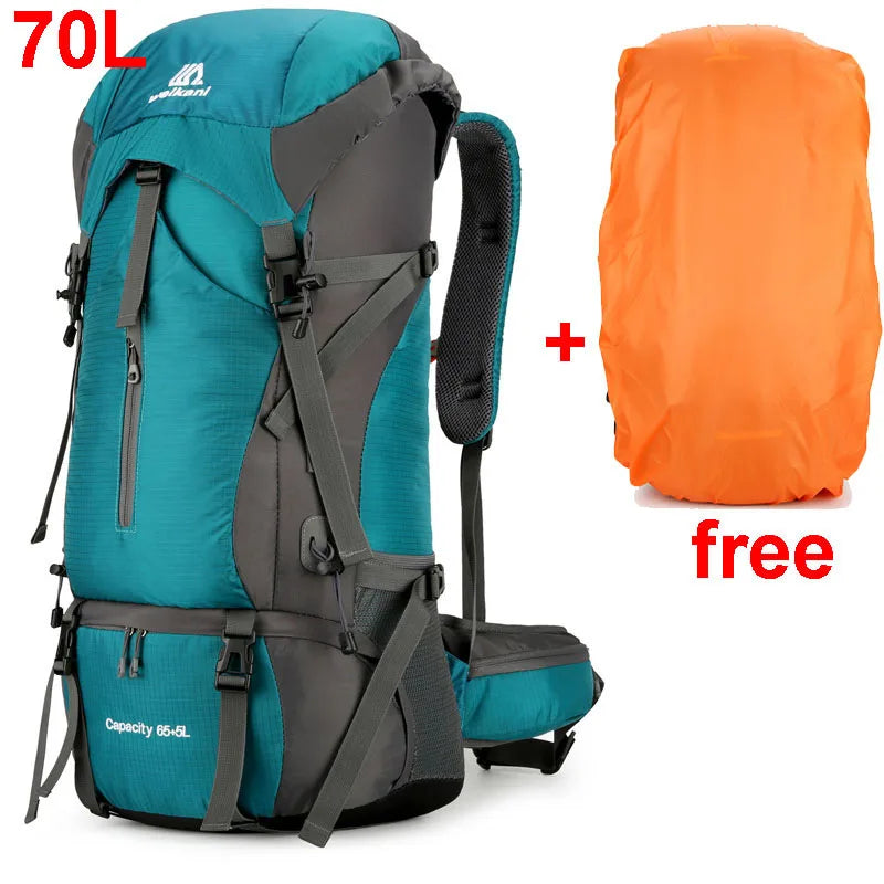 Variant image for 70L Waterproof Travel Backpack with Rain Cover – Durable Nylon Hiking Daypack for Men and Women-1
