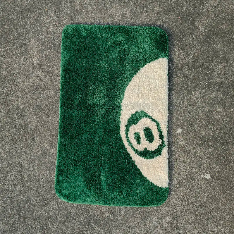 Non-Slip Green 8 Ball Bath Mat – Plush Bathroom Rug for Living Room and Bedroom – Soft, Absorbent, and Safe-3