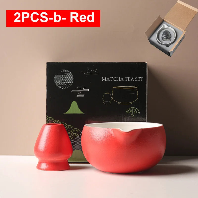 Variant image for Ceramic Matcha Bowl with Spout – Traditional Japanese Matcha Tea Bowl Set for Ceremonies, Includes Whisk Holder-4