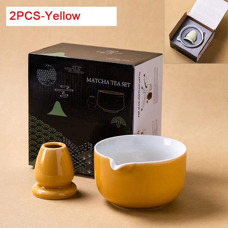 Variant image for Ceramic Matcha Bowl with Spout – Traditional Japanese Matcha Tea Bowl Set for Ceremonies, Includes Whisk Holder-12