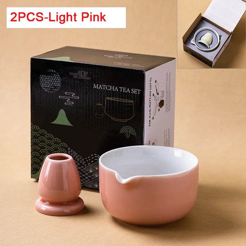 Variant image for Ceramic Matcha Bowl with Spout – Traditional Japanese Matcha Tea Bowl Set for Ceremonies, Includes Whisk Holder-2