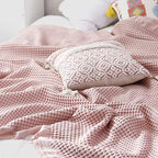 Soft Waffle Throw Blanket with Ruffled Edge - product image