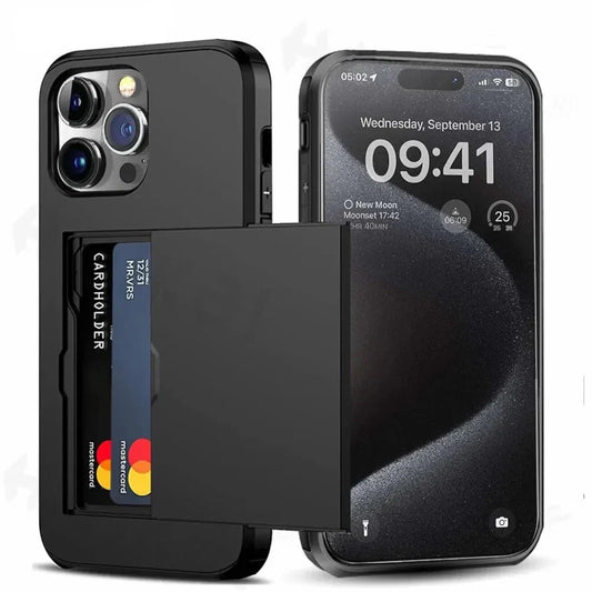 Slim iPhone 11 Case with Integrated Card Holder – Durable Protection and Stylish Design for iPhone 11 and Newer Models-1