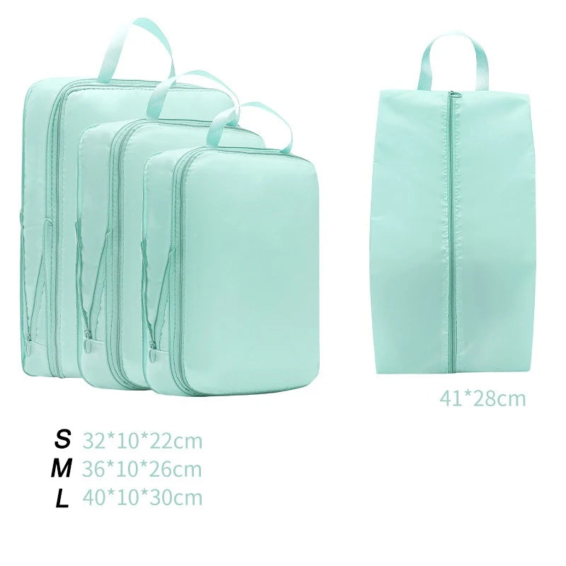 Variant image for 4-Piece Compression Packing Cubes Set for Travel – Water-Resistant Travel Cubes for Organized Luggage-1
