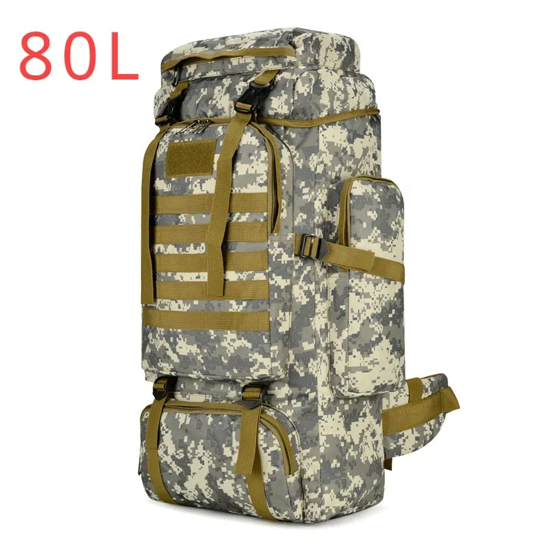 Variant image for Large Tactical Travel Backpack, Expandable 80L-100L, Waterproof Hiking and Camping Bag with High-Strength Buckles and Heavy-Duty Zippers-2
