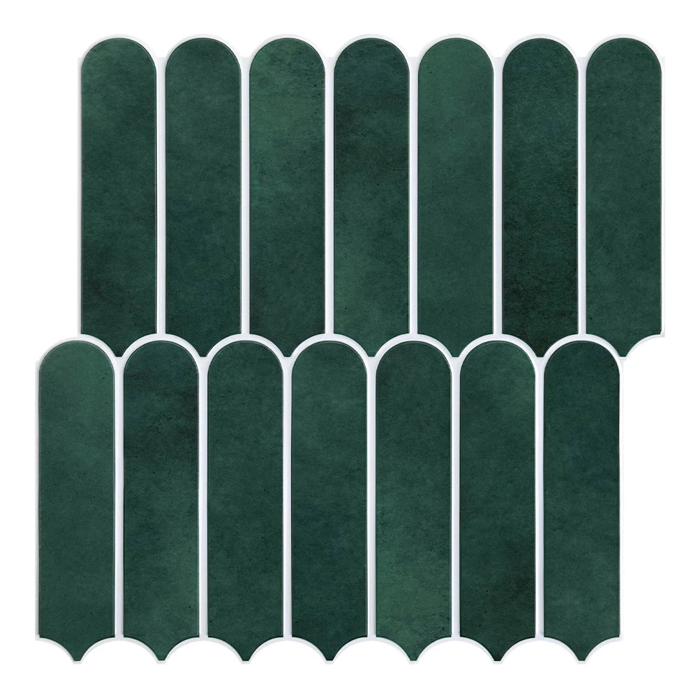Variant image for 3D Decorative Peel and Stick Shower Tiles - Matte Fish Scale Vinyl Tile Stickers for Bathroom, Water and Mold Resistant, 30cm x 30cm-11