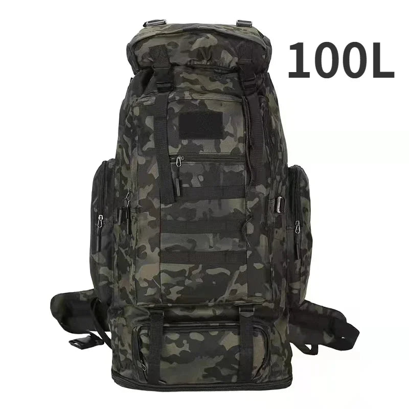 Variant image for Large Tactical Travel Backpack, Expandable 80L-100L, Waterproof Hiking and Camping Bag with High-Strength Buckles and Heavy-Duty Zippers-13