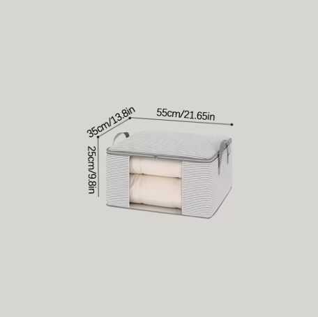 Foldable Storage Bag in Classic Stripe Design for Home Organization