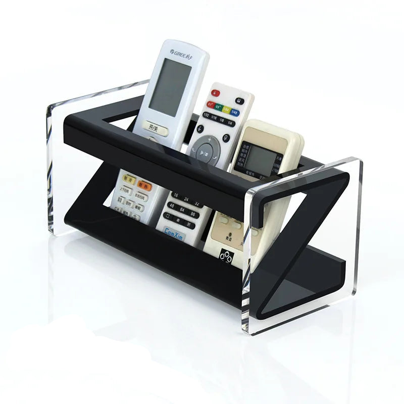 Variant image for Acrylic Desk Organizer and Storage Rack – Multi-Functional Clear Desktop Organizer for Remotes, Pens, and Small Items-2