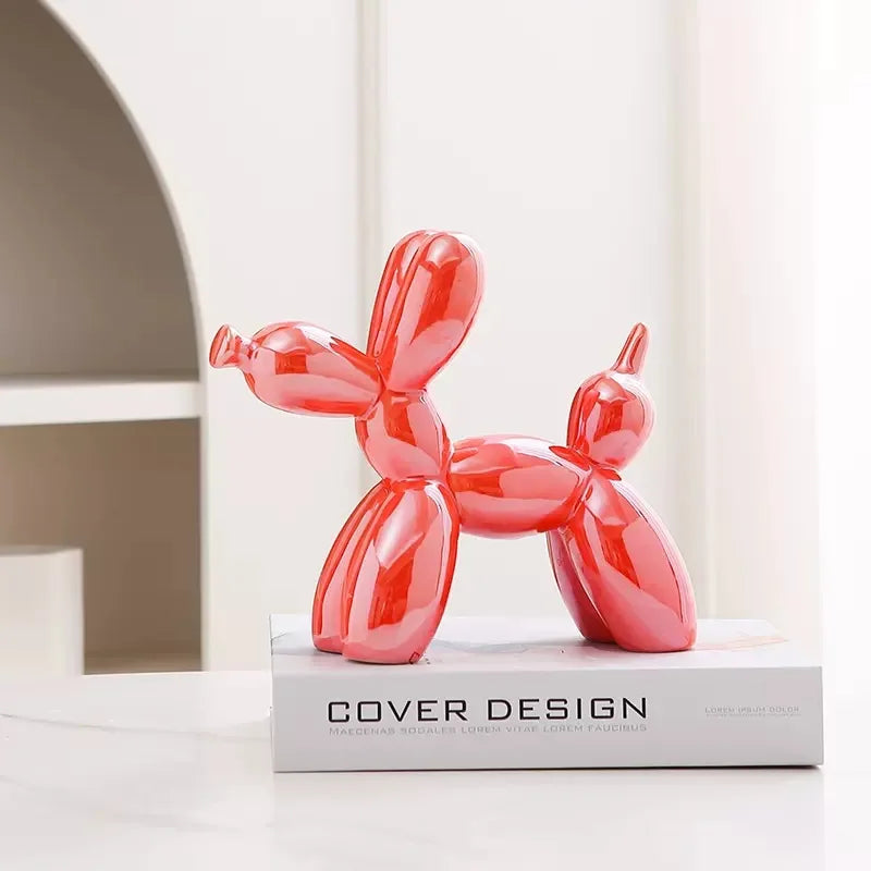 Variant image for 21cm Ceramic Balloon Dog Sculpture – Unique Abstract Home Office Decoration and Gift-6