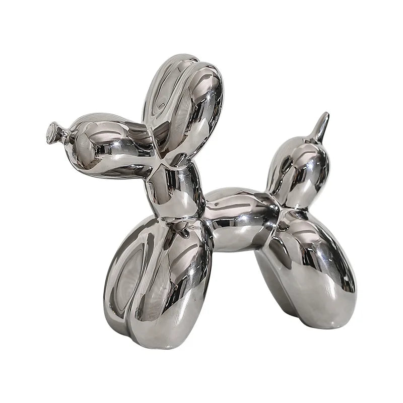 21cm Ceramic Balloon Dog Sculpture – Unique Abstract Home Office Decoration and Gift-5