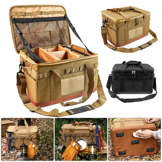 30L Camping Kitchen Organizer with Detachable Compartments – Durable Storage for Camping Gear and Cooking Supplies-2