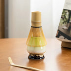 High-Quality Ceramic Matcha Set with Bamboo Whisk and Bowl – Perfect for Tea Ceremonies and Gifts-3