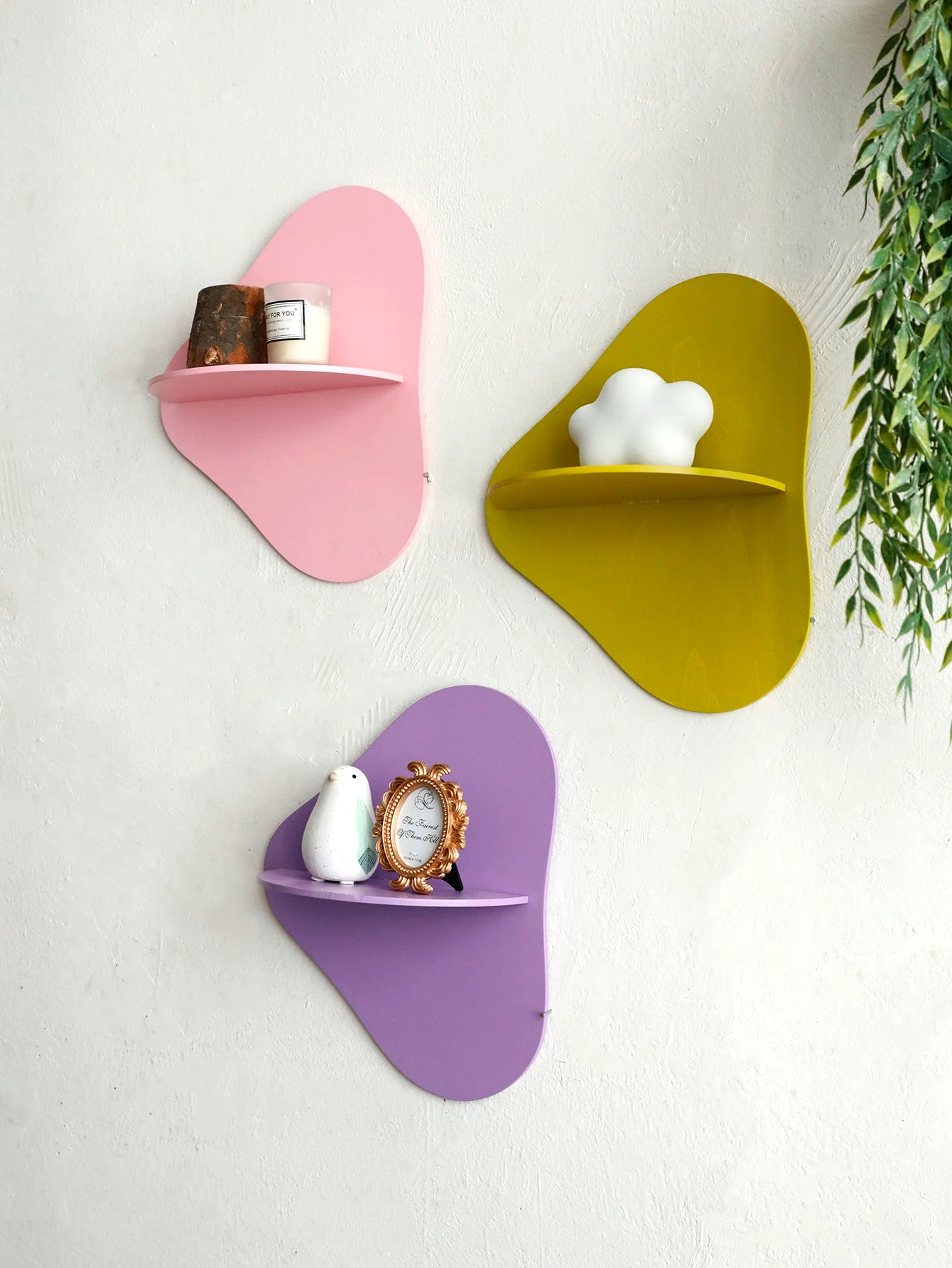 Colorful Floating Wall Shelf for Plants and Decor – Sturdy Wooden Storage Rack, 24 x 8 x 4 Inches-5