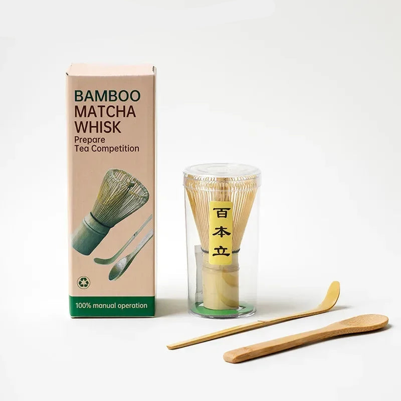 Japanese Matcha Tea Set with Bamboo Whisk, Spoon, and Stand – Essential Tools for Tea Ceremony-5