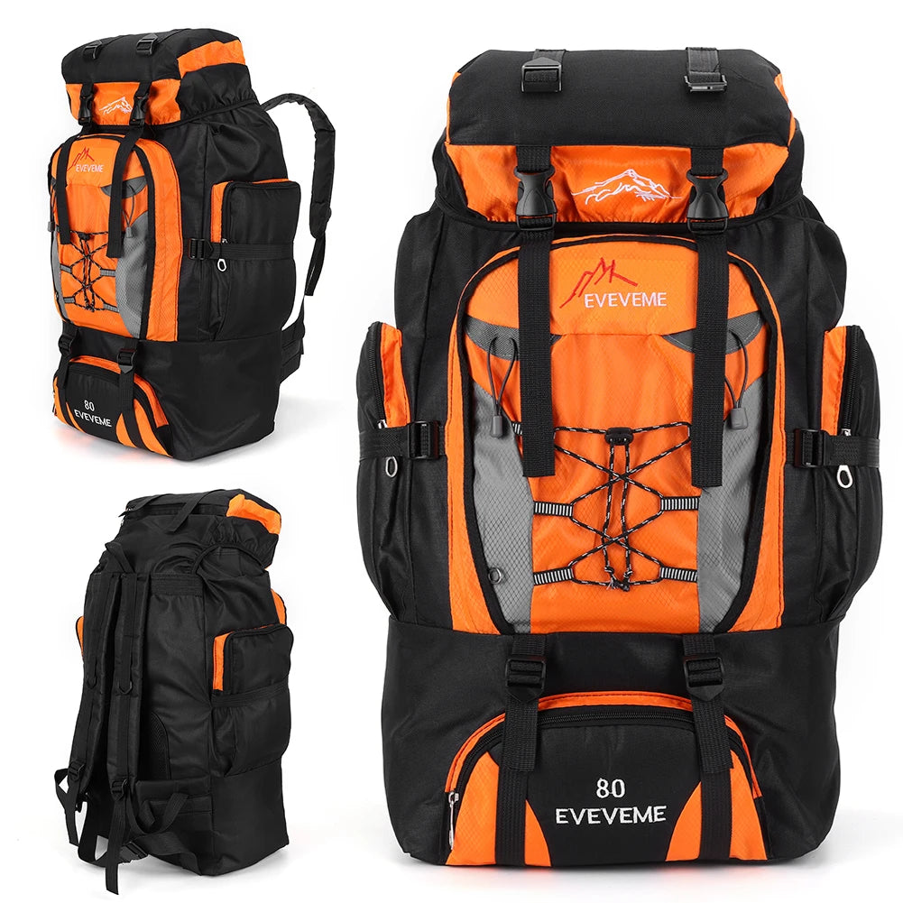 80L Waterproof Hiking Backpack with Adjustable Straps – Large Capacity Camping Gear for Outdoor Adventures-4