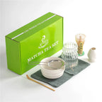Variant image for 7-Piece Matcha Tea Set with Ceramic Bowl, Glass Cup, Bamboo Whisk, and Gift Box for Home Use-1