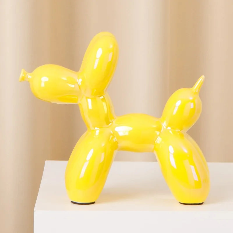 Variant image for 21cm Ceramic Balloon Dog Sculpture – Unique Abstract Home Office Decoration and Gift-11